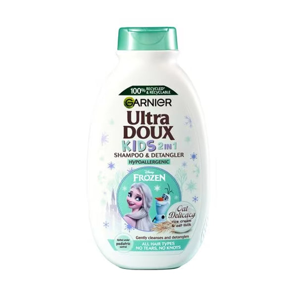 GARNIER ULTRA DOUX KIDS 2IN1 SHAMPOO & DETANGLER RICE CREAM & OAT MILK 400ML